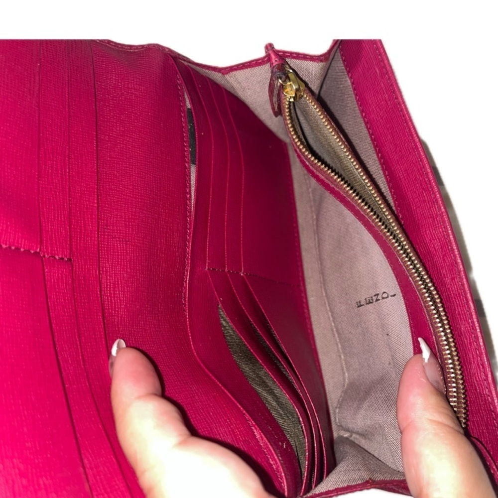 Fendi Women’s Leather Crayons Continental Wallet, Fuschia Pink - Picture 8 of 16